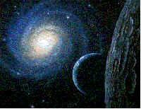 Galaxy-earth-moon