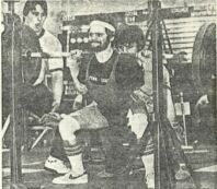 Squatting at Nationals Collegiates in 1982